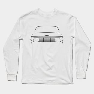 Wartburg 353 Knight vintage car black outline graphic Long Sleeve T-Shirt